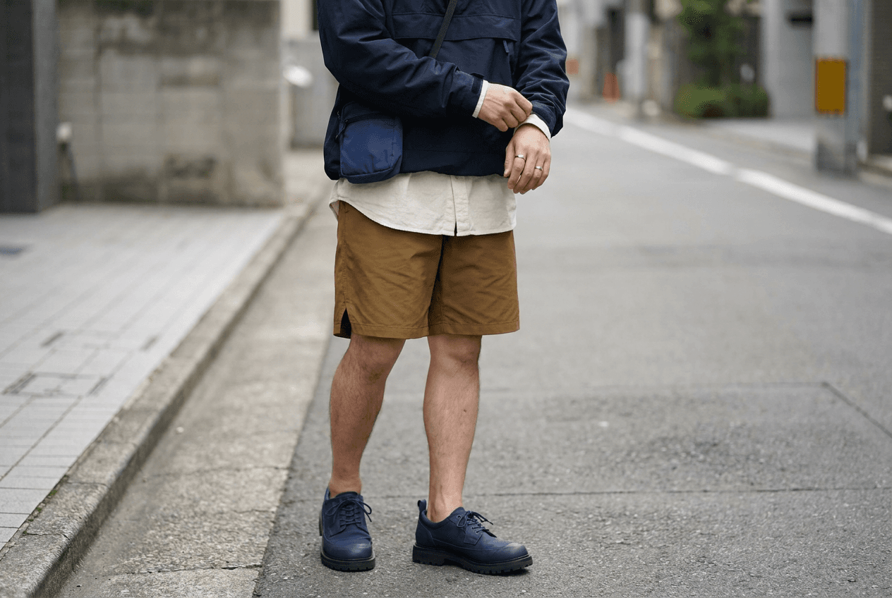 A practical fashion detail demonstrating the advice in Board Shorts in the City: How to Wear Them Without Looking Like a Costume.