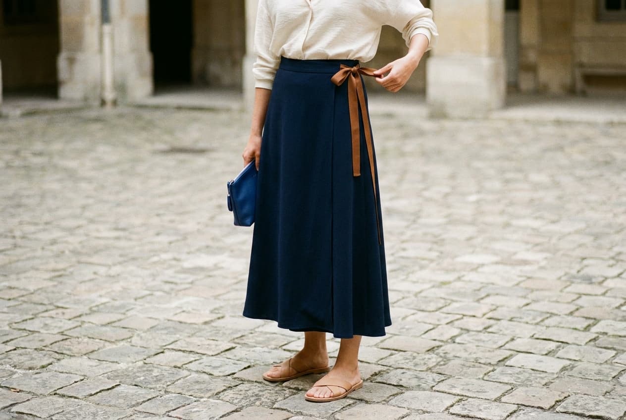 A practical fashion detail demonstrating the advice in Wedding Season Dressing When Your Body Is Changing Fast.